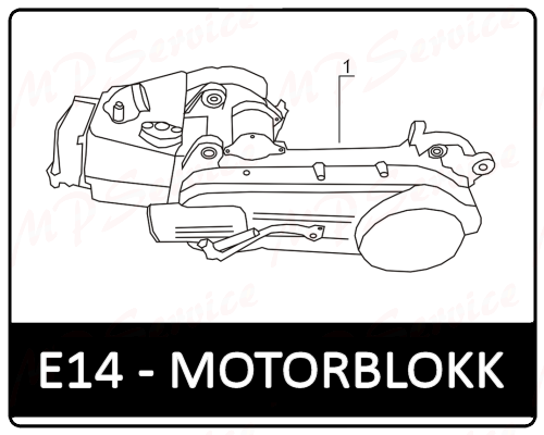 Motowell Retrosa 125 4T motorblokk
